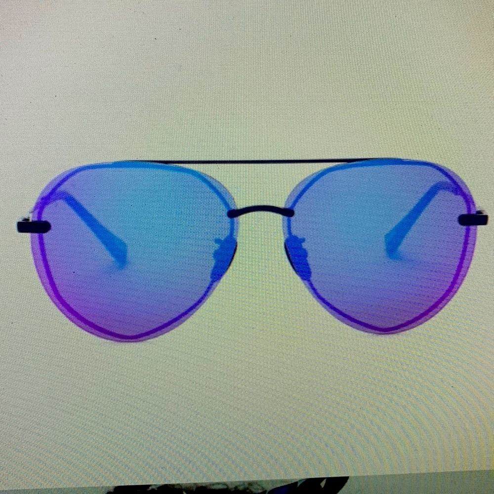 Lenox Matte Black Purple Mirror Sunglasses